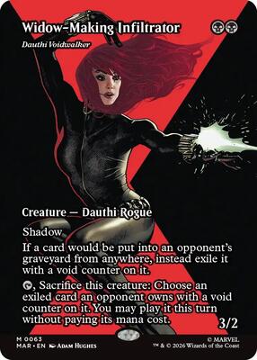 Widow-Making Infiltrator - Dauthi Voidwalker (Borderless) card from Marvel Universe Eternal-Legal