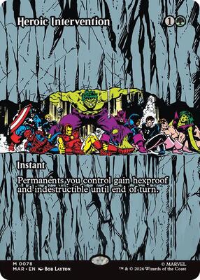 Heroic Intervention (0078) (Borderless) card from Marvel Universe Eternal-Legal