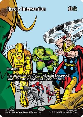 Heroic Intervention (0080) (Borderless) card from Marvel Universe Eternal-Legal