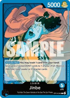 Jinbe - OP14-040 card from The Azure Sea's Seven