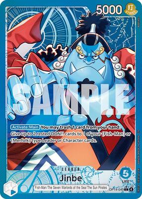 Jinbe - OP14-040 (Alternate Art) card from The Azure Sea's Seven