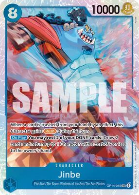 Jinbe - OP14-049 card from The Azure Sea's Seven