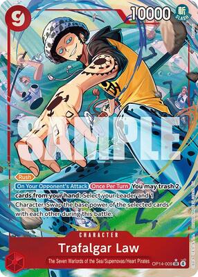 Trafalgar Law - OP14-009 (Alternate Art) card from The Azure Sea's Seven