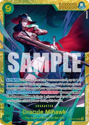 Dracule Mihawk - OP14-119 card from The Azure Sea's Seven