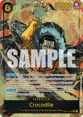 Crocodile - OP14-120 (Alternate Art) card from The Azure Sea's Seven