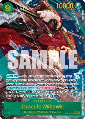 Dracule Mihawk - OP14-119 (Alternate Art) card from The Azure Sea's Seven