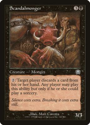 Scandalmonger card from Mercadian Masques