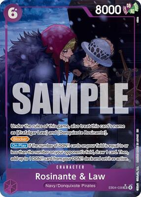 Rosinante & Law (Alternate Art) card from The Azure Sea's Seven
