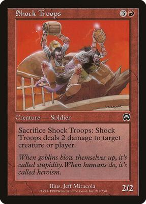 Shock Troops card from Mercadian Masques