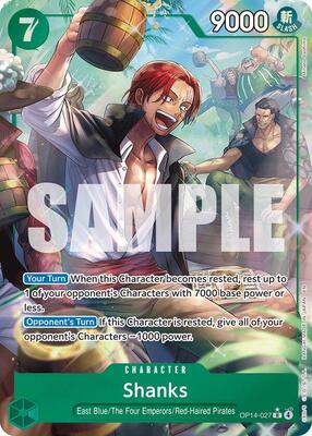 Shanks (Alternate Art) card from The Azure Sea's Seven