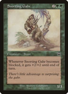 Snorting Gahr card from Mercadian Masques