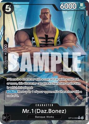 Mr.1 (Daz.Bonez) (Alternate Art) card from The Azure Sea's Seven