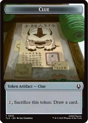 Clue (0015) // Spirit (0003) Double-Sided Token card from Avatar: The Last Airbender