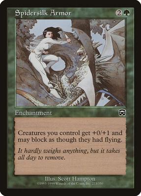 Spidersilk Armor card from Mercadian Masques