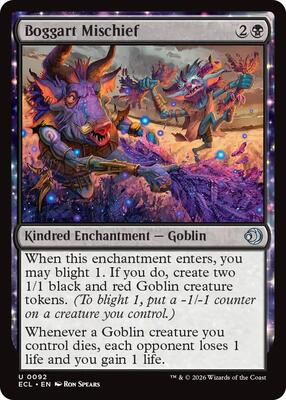 Boggart Mischief card from Lorwyn Eclipsed
