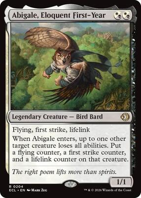 Abigale, Eloquent First-Year card from Lorwyn Eclipsed