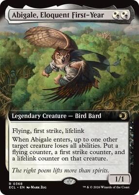 Abigale, Eloquent First-Year (Extended Art) card from Lorwyn Eclipsed