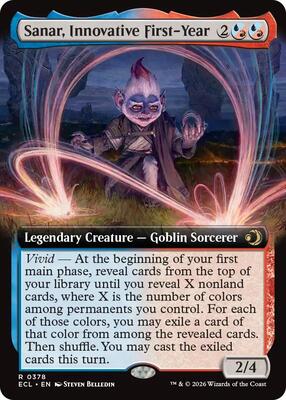 Sanar, Innovative First-Year (Extended Art) card from Lorwyn Eclipsed