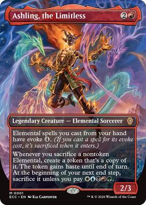 Ashling, the Limitless (Borderless) card from Commander: Lorwyn Eclipsed