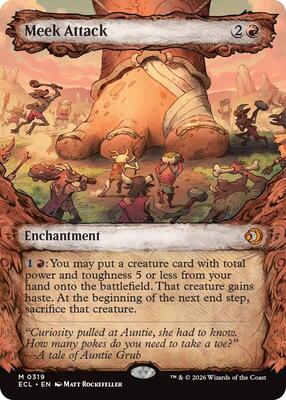 Meek Attack (0319) (Showcase) card from Lorwyn Eclipsed