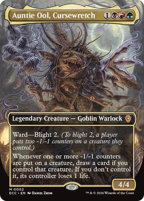 Auntie Ool, Cursewretch (Borderless) card from Commander: Lorwyn Eclipsed