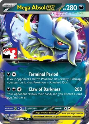 Mega Absol ex - 086/132 card from Prize Pack Series Cards