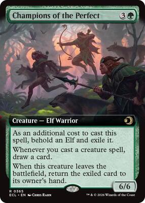 Champions of the Perfect (Extended Art) card from Lorwyn Eclipsed