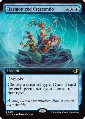 Harmonized Crescendo (Extended Art) card from Lorwyn Eclipsed