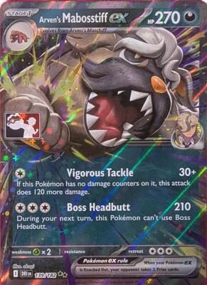 Arven's Mabosstiff ex - 139/182 card from Prize Pack Series Cards