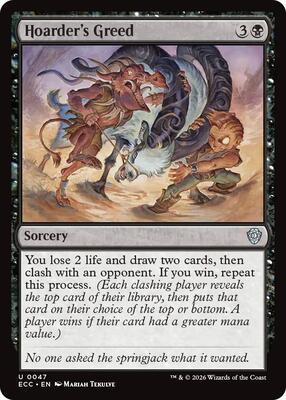 Hoarder's Greed card from Commander: Lorwyn Eclipsed