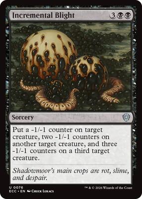 Incremental Blight card from Commander: Lorwyn Eclipsed