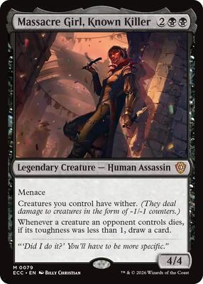 Massacre Girl, Known Killer card from Commander: Lorwyn Eclipsed
