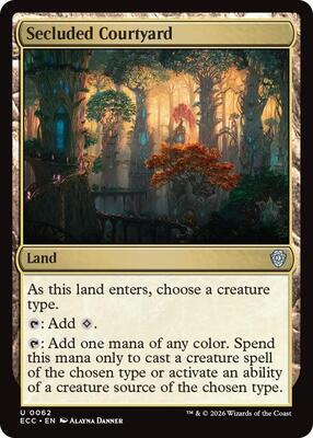 Secluded Courtyard card from Commander: Lorwyn Eclipsed