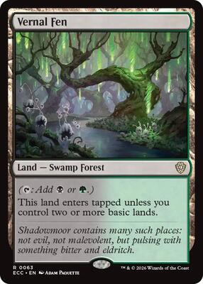 Vernal Fen card from Commander: Lorwyn Eclipsed