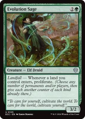 Evolution Sage card from Commander: Lorwyn Eclipsed