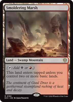 Smoldering Marsh card from Commander: Lorwyn Eclipsed