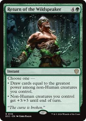 Return of the Wildspeaker card from Commander: Lorwyn Eclipsed