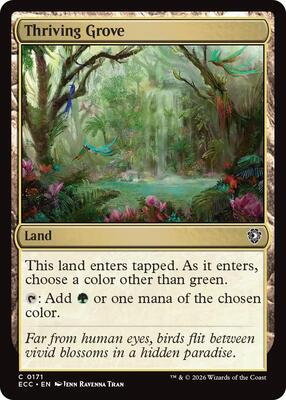 Thriving Grove card from Commander: Lorwyn Eclipsed