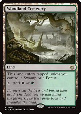 Woodland Cemetery card from Commander: Lorwyn Eclipsed