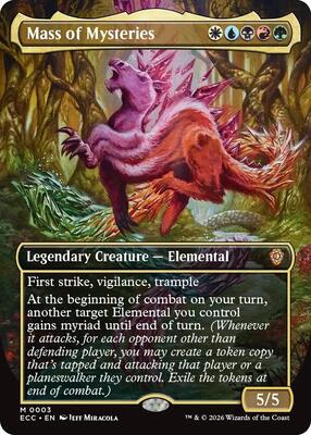 Mass of Mysteries (Borderless) card from Commander: Lorwyn Eclipsed