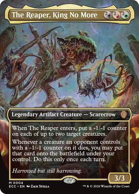 The Reaper, King No More (Borderless) card from Commander: Lorwyn Eclipsed