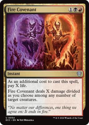 Fire Covenant card from Commander: Lorwyn Eclipsed