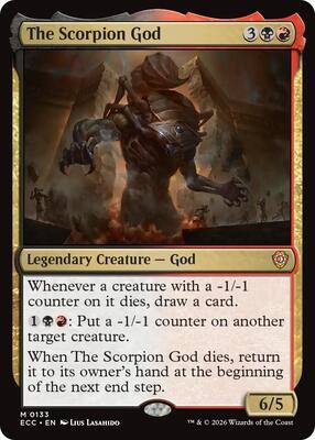 The Scorpion God card from Commander: Lorwyn Eclipsed