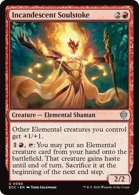 Incandescent Soulstoke card from Commander: Lorwyn Eclipsed