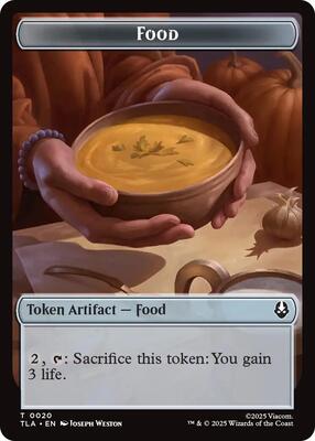 Food (0020) // Ally (0007) Double-Sided Token card from Avatar: The Last Airbender