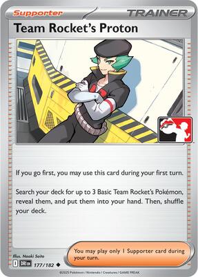 Team Rocket's Proton - 177/182 card from Prize Pack Series Cards