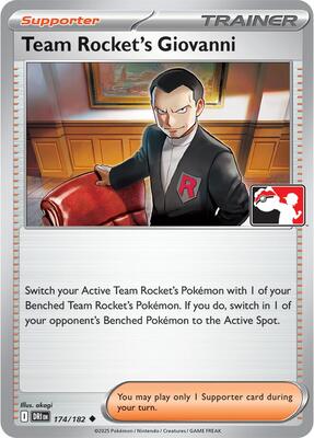 Team Rocket's Giovanni - 174/182 card from Prize Pack Series Cards