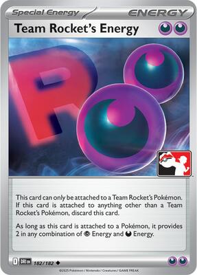 Team Rocket's Energy - 182/182 card from Prize Pack Series Cards