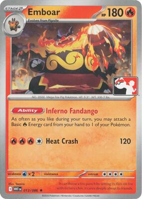 Emboar - 013/086 card from Prize Pack Series Cards