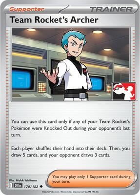 Team Rocket's Archer - 170/182 card from Prize Pack Series Cards
